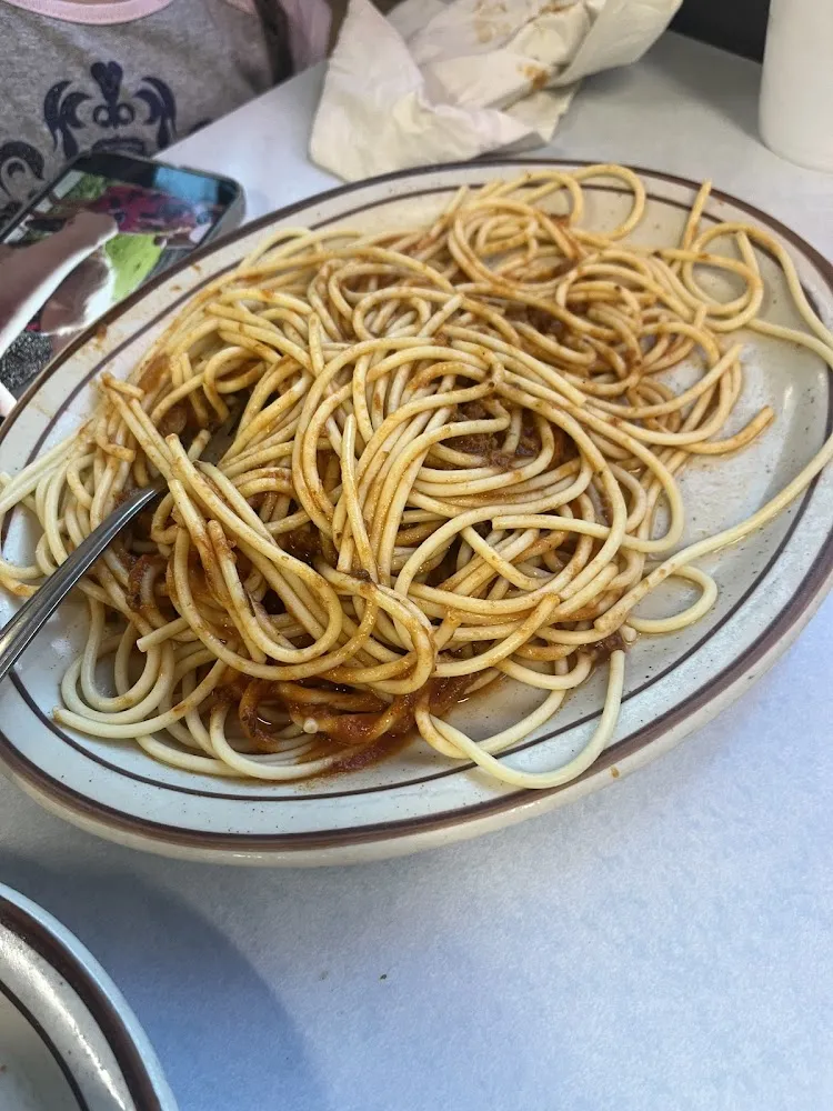 Italian Spaghetti with Meat Sauce & Parmesan Cheese